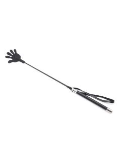 Plesur 22" Hand Shaped Silicone Crop - Black